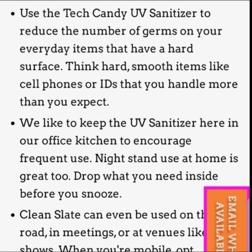 Tech Candy UV sanitizer
